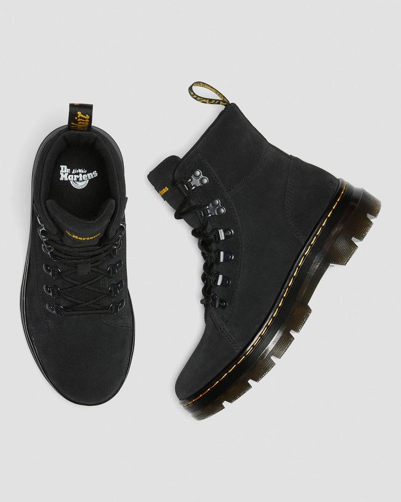 Women's Dr Martens Combs Women Suede Casual Boots Black | AU 84UZG